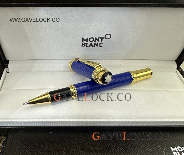 New Mont blanc Scipione Borghese Blue Gold Rollerball
